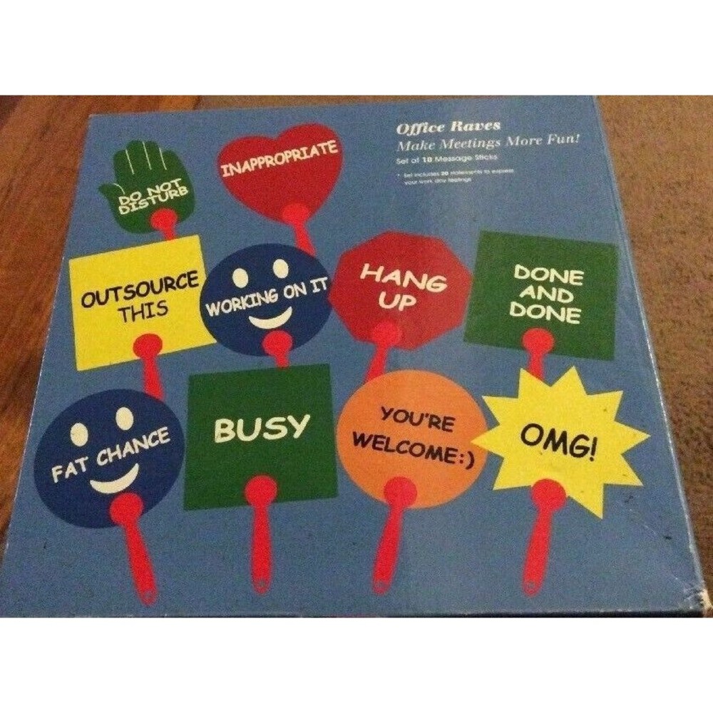 Office Raves Set of 10 Message Sticks for Office Meetings - Brand New